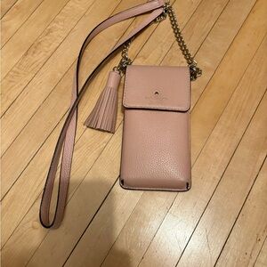 Kate spade Pink Crossbody Phone Bag with Tassel